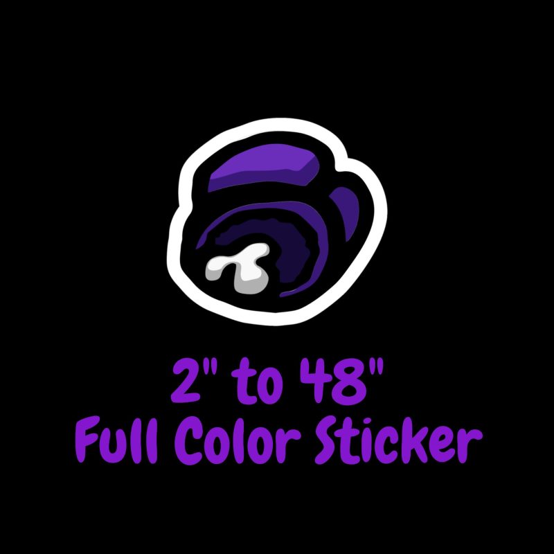 Among us Full Color Vinyl Sticker - Custom Size
