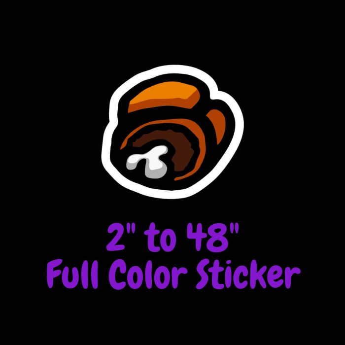 Among us Full Color Vinyl Sticker - Custom Size