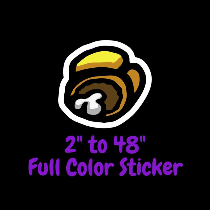 Among us Full Color Vinyl Sticker - Custom Size
