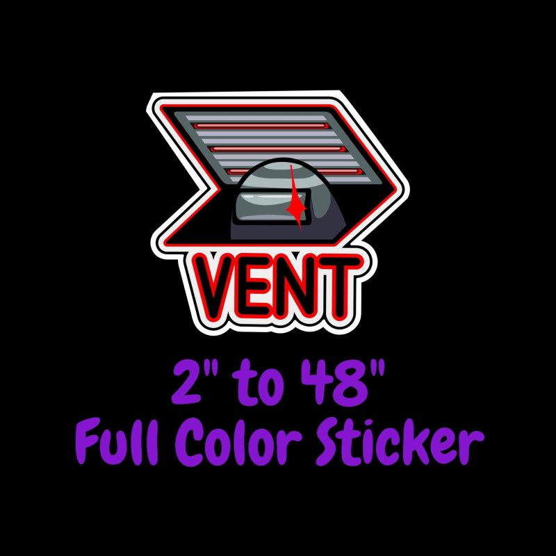 Among us Full Color Vinyl Sticker - Custom Size