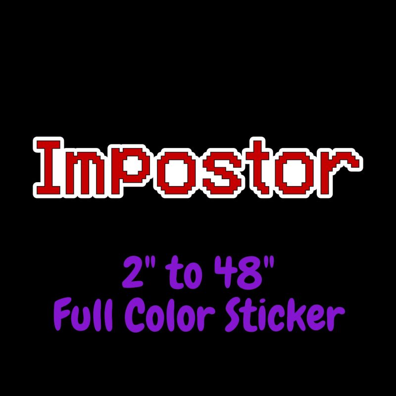 Among us Full Color Vinyl Sticker - Custom Size