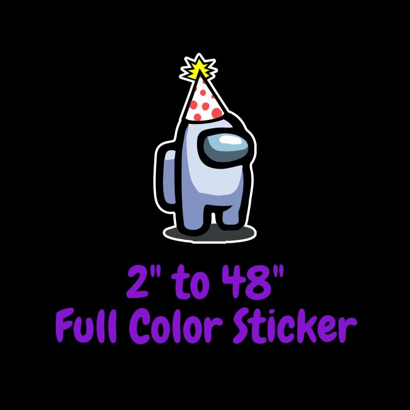 Among us Full Color Vinyl Sticker - Custom Size
