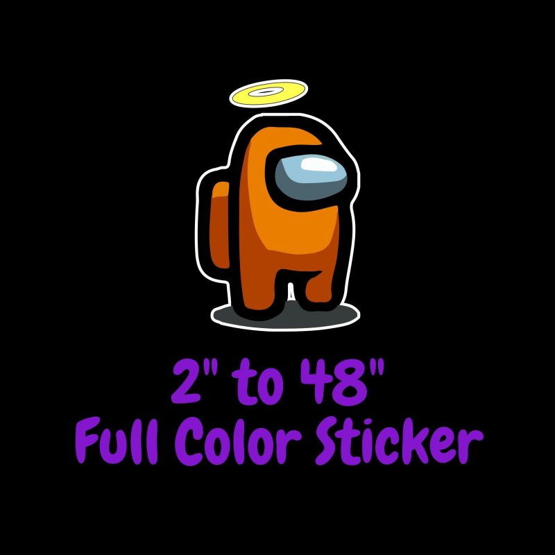 Among us Full Color Vinyl Sticker - Custom Size