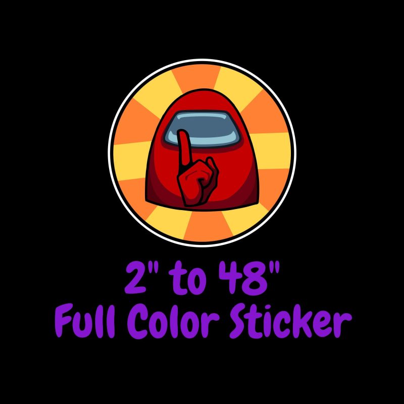 Among us Full Color Vinyl Sticker - Custom Size