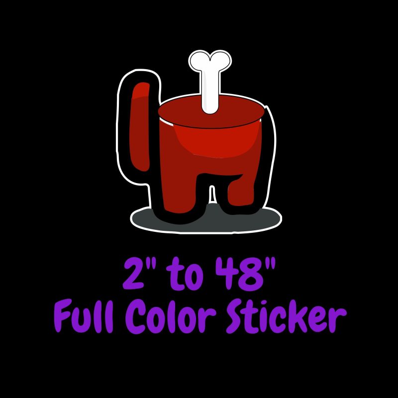 Among us Full Color Vinyl Sticker - Custom Size