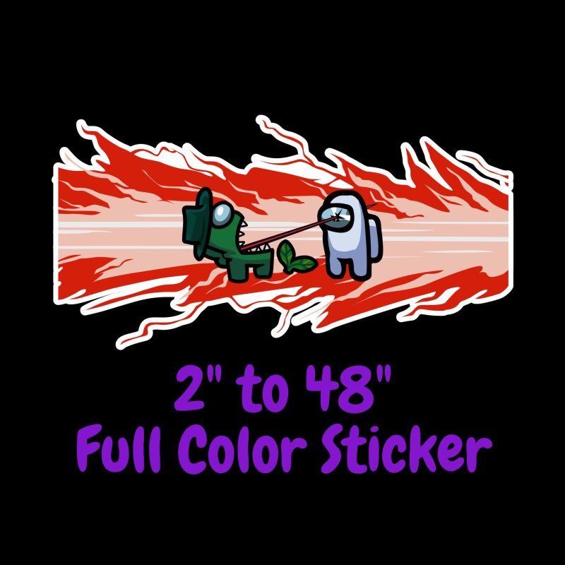Among us Full Color Vinyl Sticker - Custom Size