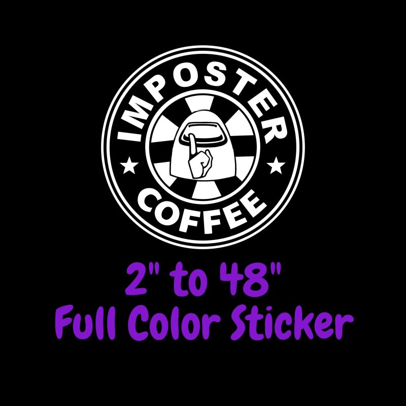 Among us Full Color Vinyl Sticker - Custom Size