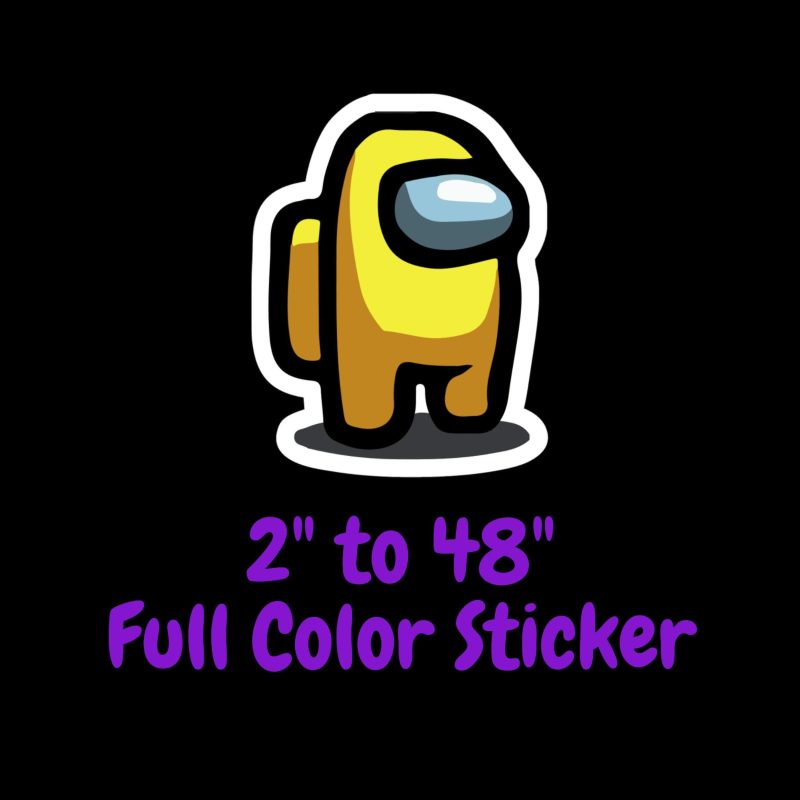 Among us Full Color Vinyl Sticker - Custom Size