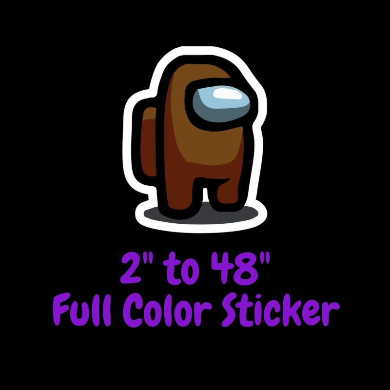 Among us Full Color Vinyl Sticker - Custom Size