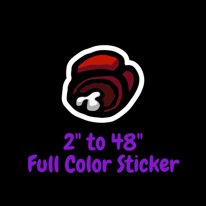 Among us Full Color Vinyl Sticker - Custom Size