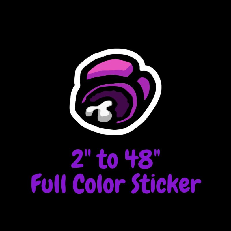 Among us Full Color Vinyl Sticker - Custom Size