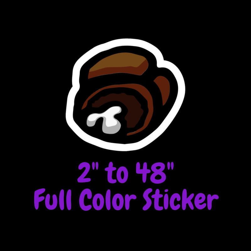 Among us Full Color Vinyl Sticker - Custom Size