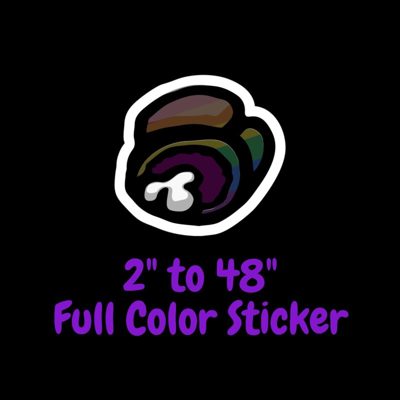 Among us Full Color Vinyl Sticker - Custom Size
