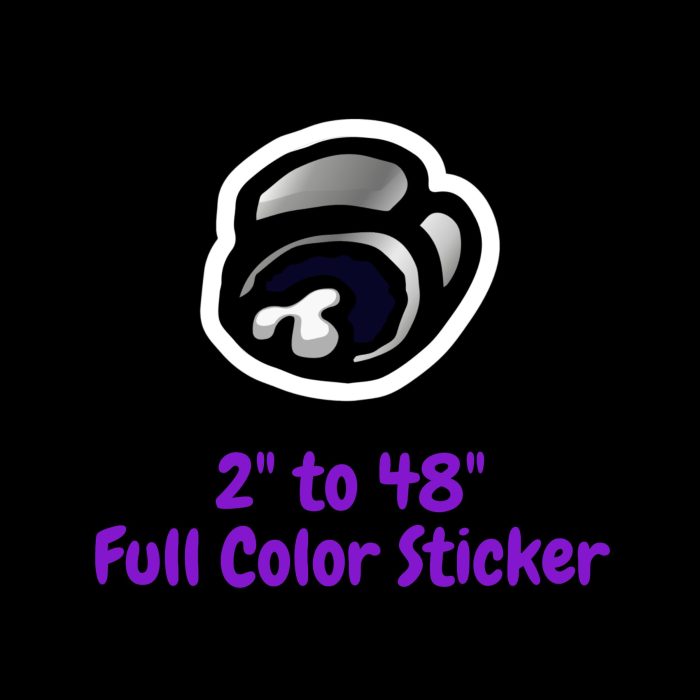 Among us Full Color Vinyl Sticker - Custom Size