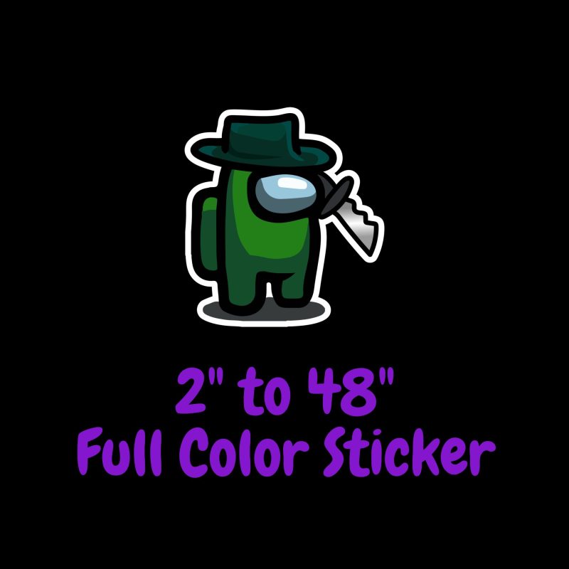 Among us Full Color Vinyl Sticker - Custom Size