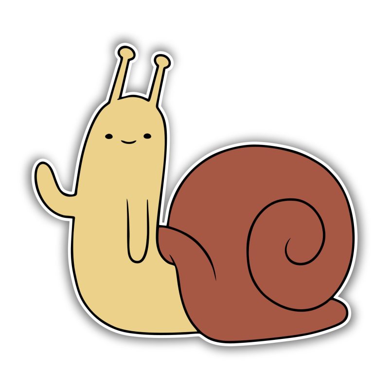 Adventure Time Snail Full Color Vinyl Decal - Custom Size