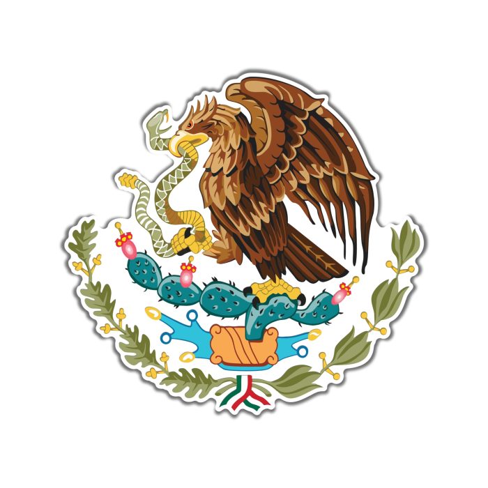 Mexico Coat of Arms Full Color Vinyl Decal