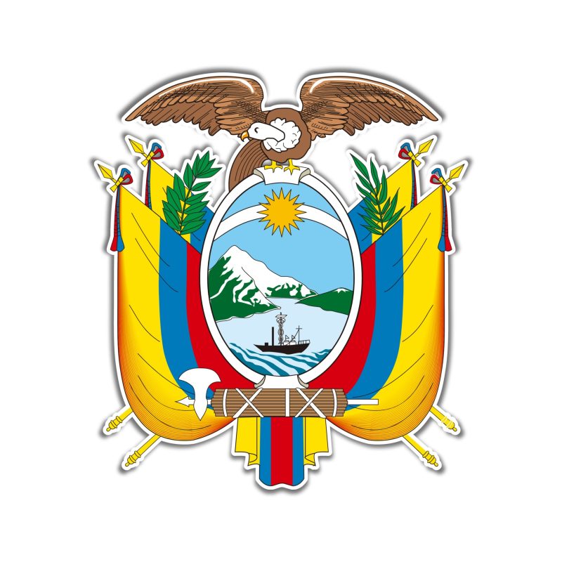 Ecuador Coat of Arms Full Color Vinyl Decal