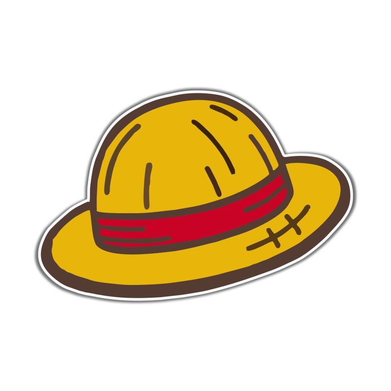 Luffy Hat Full Color Vinyl Decal - Custom Size