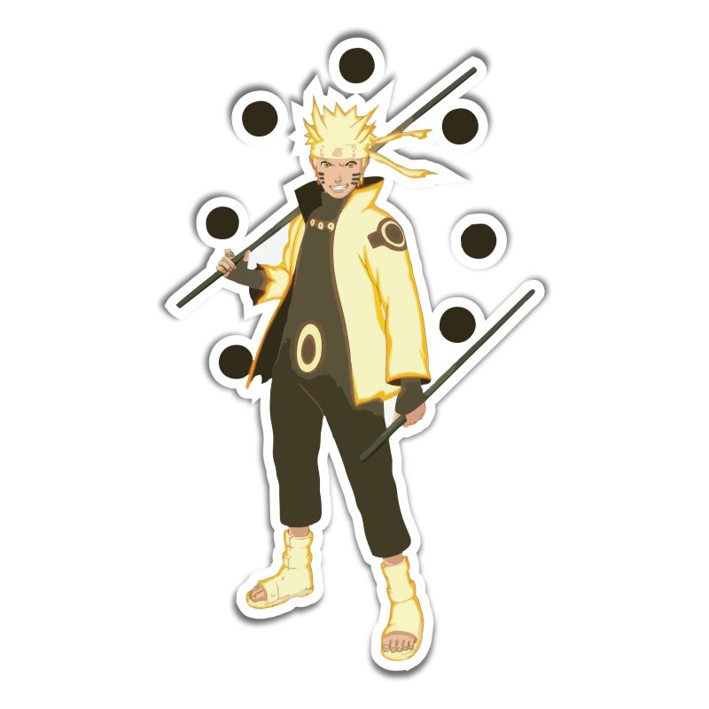 6 Paths Naruto Full Color Vinyl Decal - Custom Size
