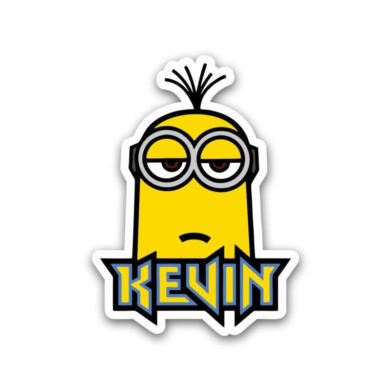 Despicable Me - Kevin With Name - Full Color Vinyl Sticker - Custom Size