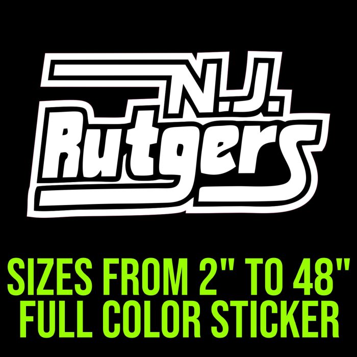 Custom for Scott - Rutgers - Full Color Vinyl Decal