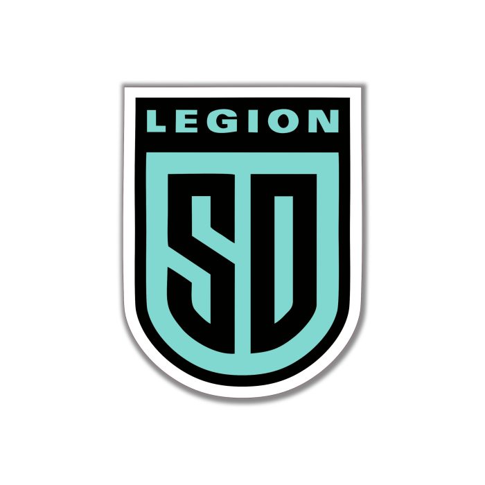 Legion SD - tiffany blue and black - Full Color Vinyl Decal