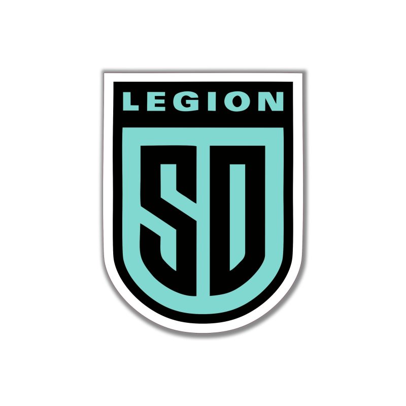 Legion SD - tiffany blue and black - Full Color Vinyl Decal