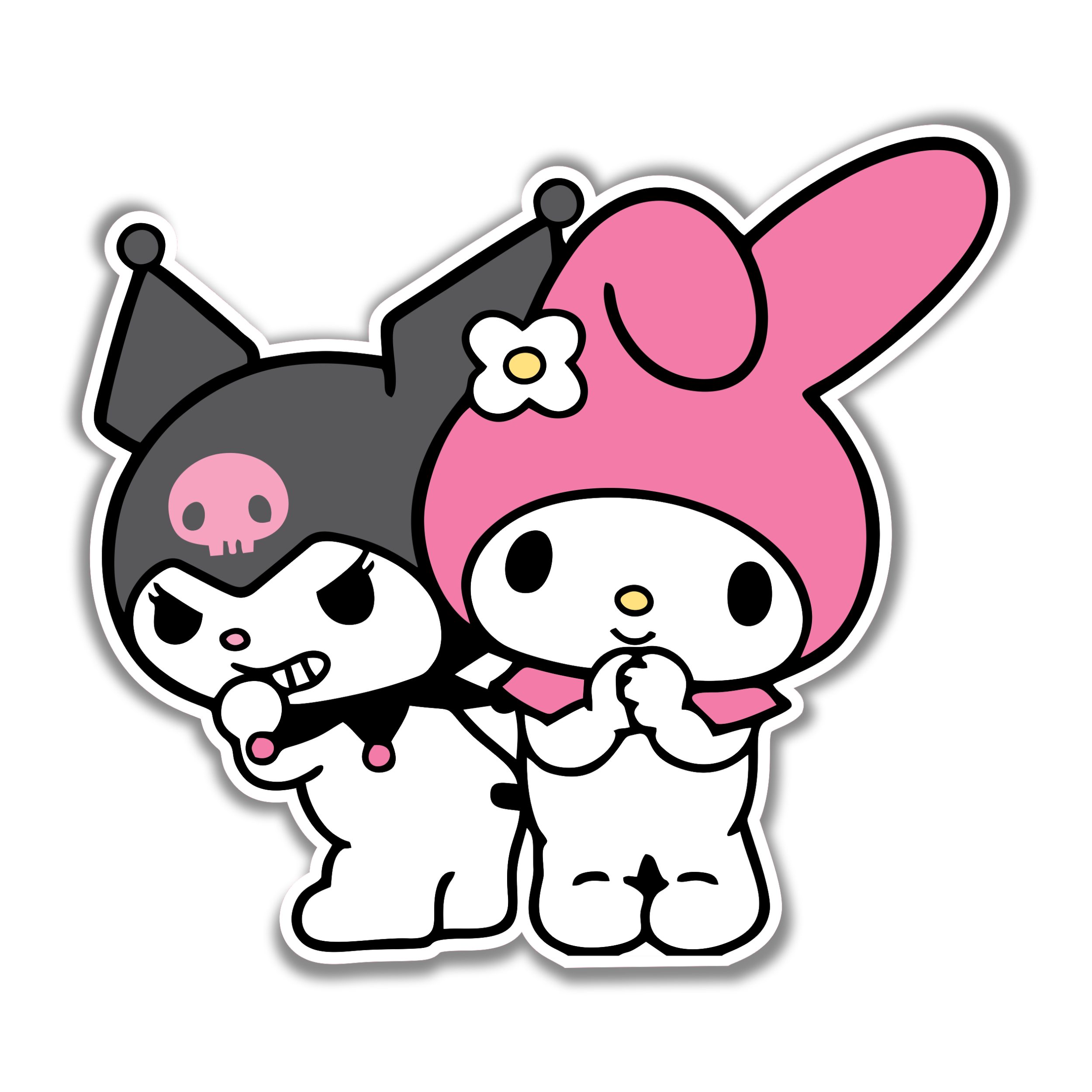 Kuromi and Melody Full Color Vinyl Decal