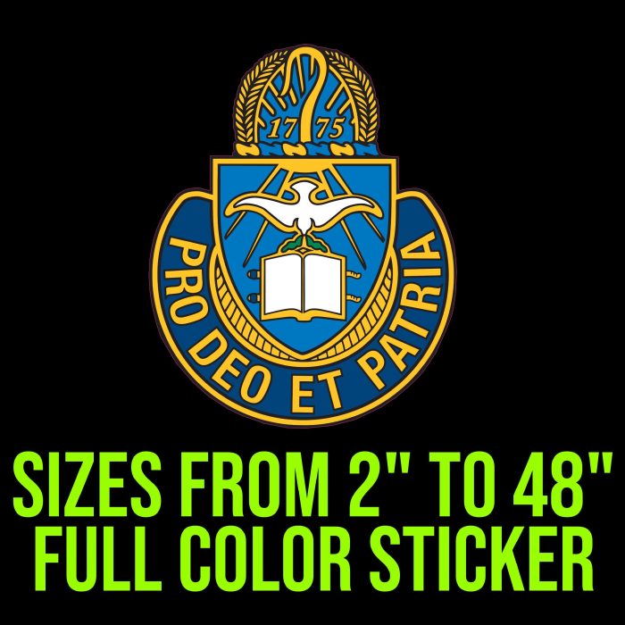 Custom for Jason Chaplains crest Full Color Vinyl Decal