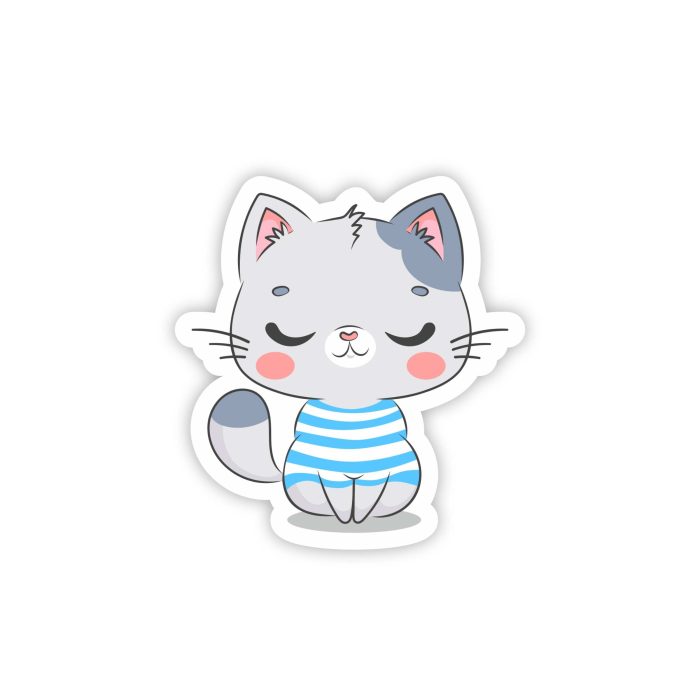 Cat Full Color Vinyl Decal - Custom Size