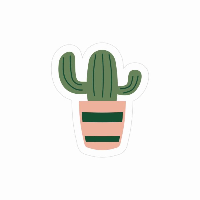 Cactus Full Color Vinyl Decal - Custom Size