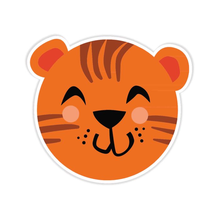 Tiger Full Color Vinyl Decal - Custom Size