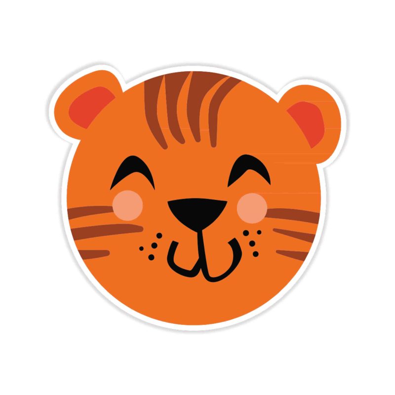 Tiger Full Color Vinyl Decal - Custom Size