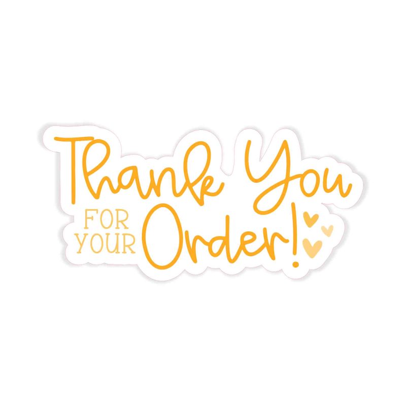 Thank You for Your Order - Full Color Vinyl Decal