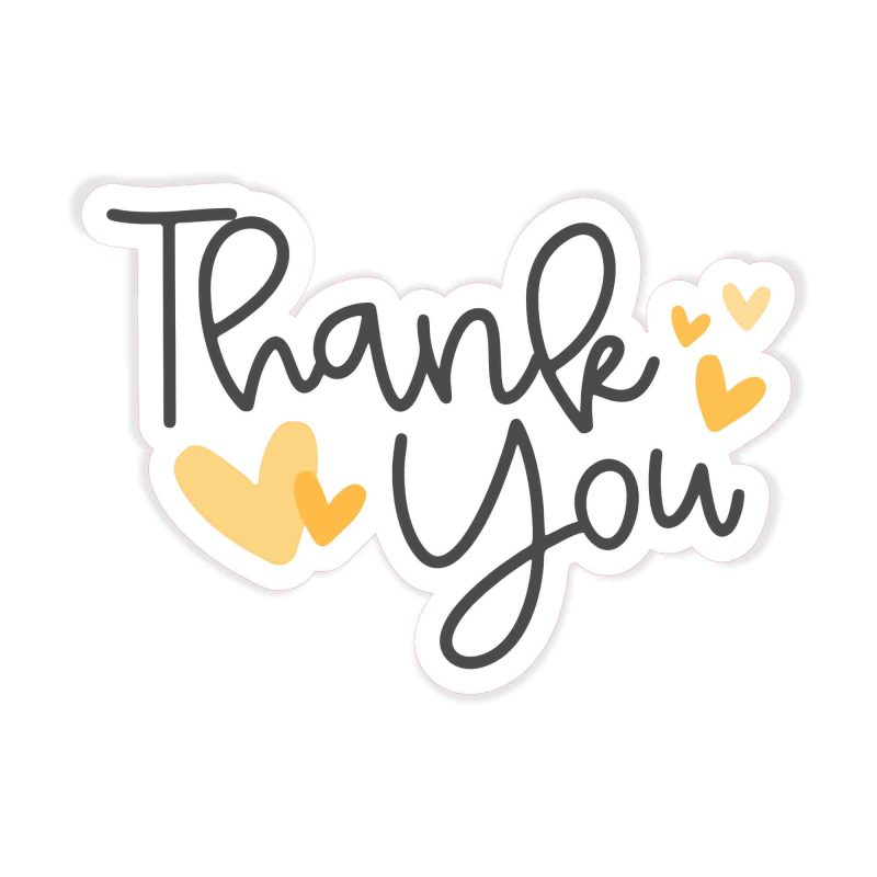 Thank you - Full Color Vinyl Decal