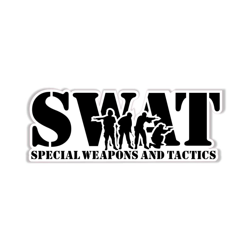 Swat Special Weapons and Tactics- Full Color Vinyl Decal - Custom Size
