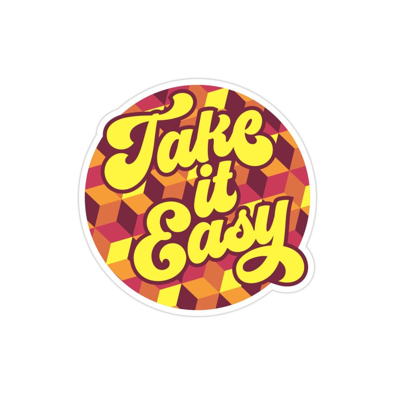 Take it Easy Full Color Vinyl Decal - Custom Size