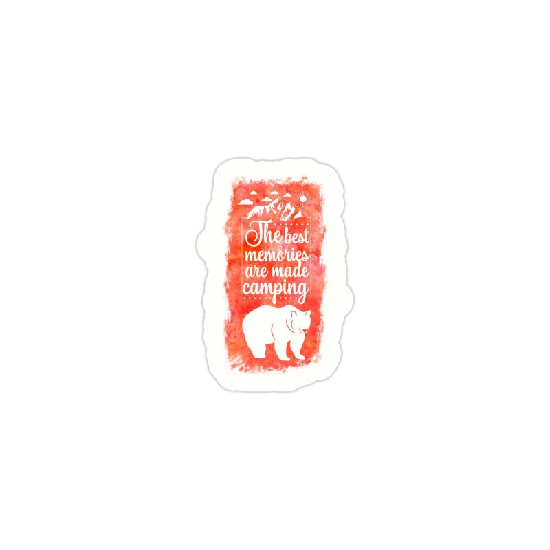 The Best Memories Are Made Camping Full Color Vinyl Decal - Custom Size