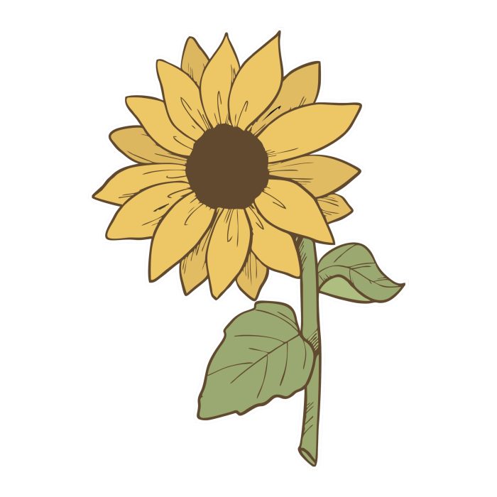 Sunflower Full Color Vinyl - Custom Size