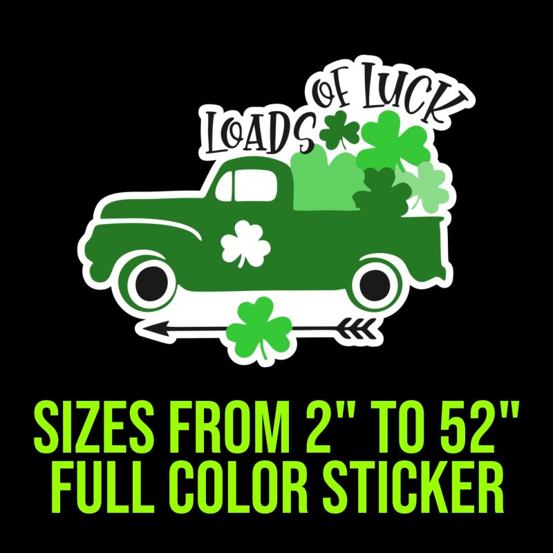 St. Patrick's Day Full Color Vinyl Sticker - Custom Size