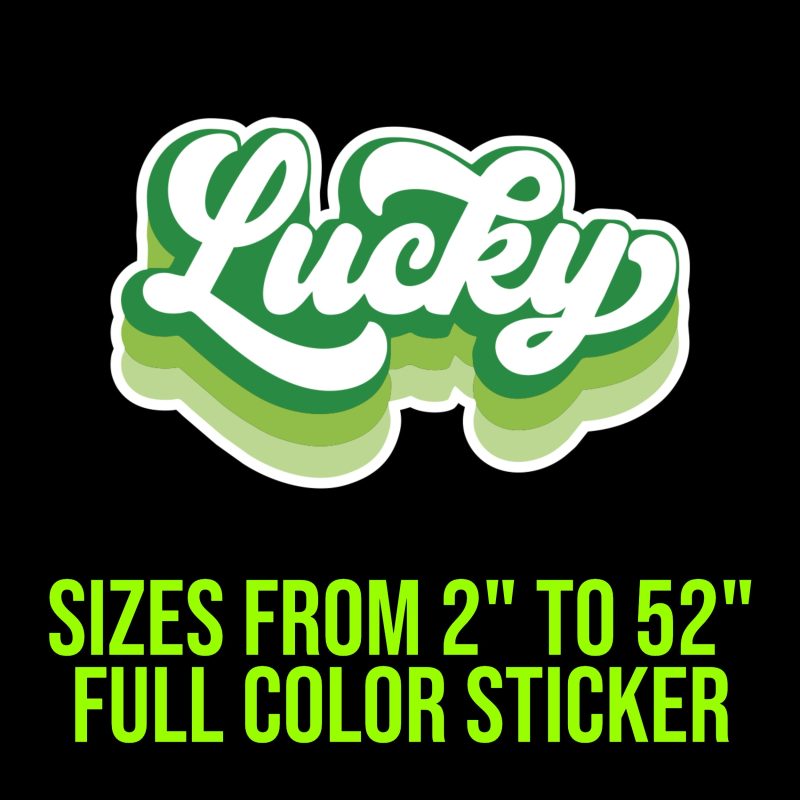 St. Patrick's Day Full Color Vinyl Sticker - Custom Size