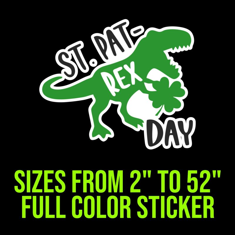 St. Patrick's Day Full Color Vinyl Sticker - Custom Size