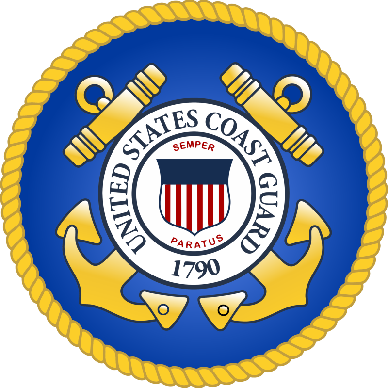 Coast Guard - Blue Circle - Full Color Vinyl Decal