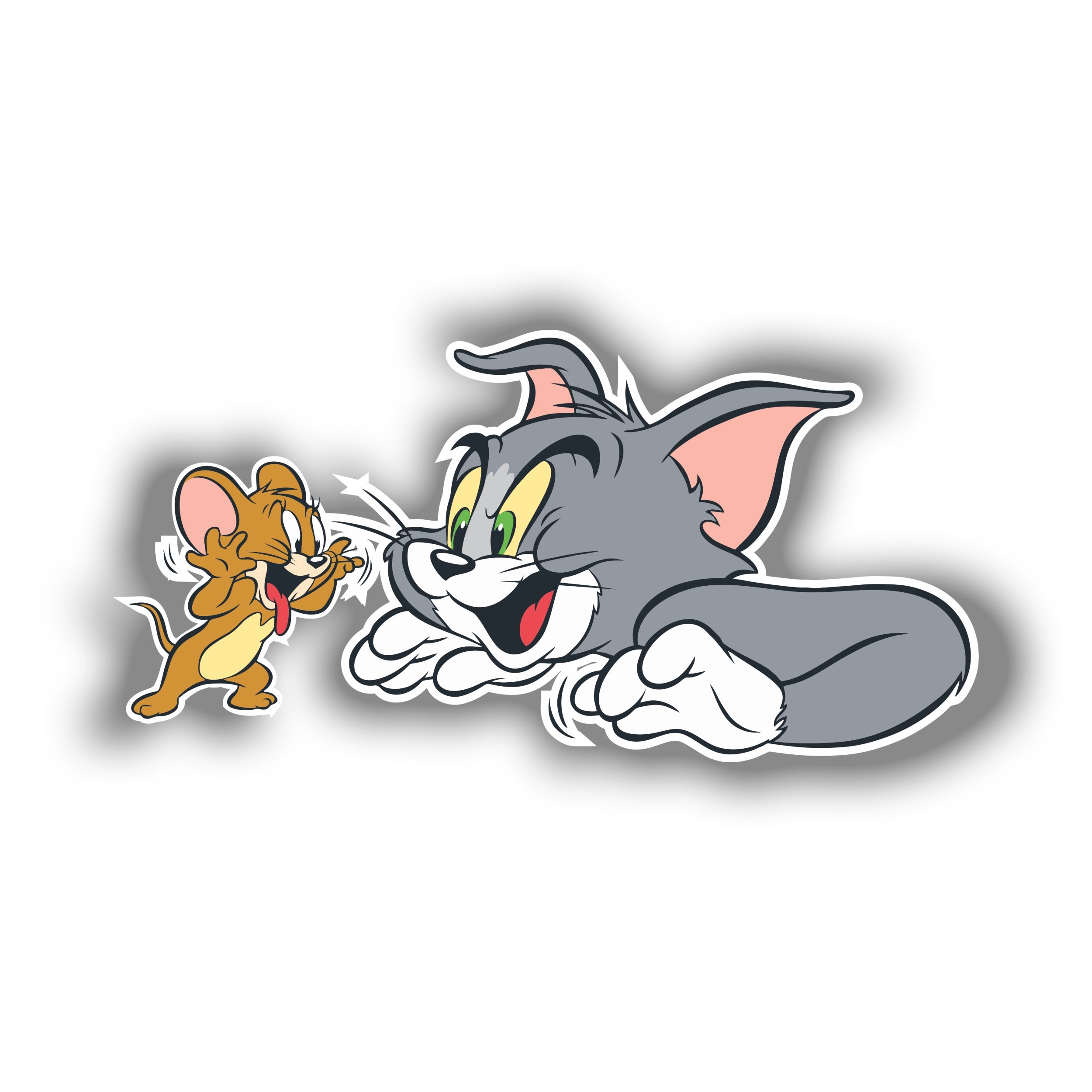 Tom and Jerry - Full Color Vinyl Sticker - Custom Size