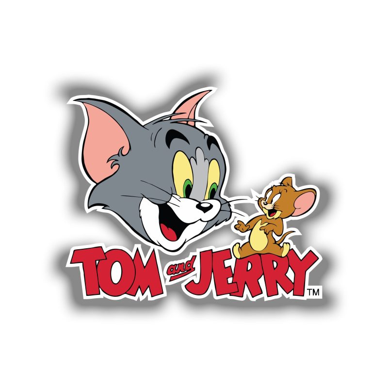 Tom and Jerry - Full Color Vinyl Sticker - Custom Size