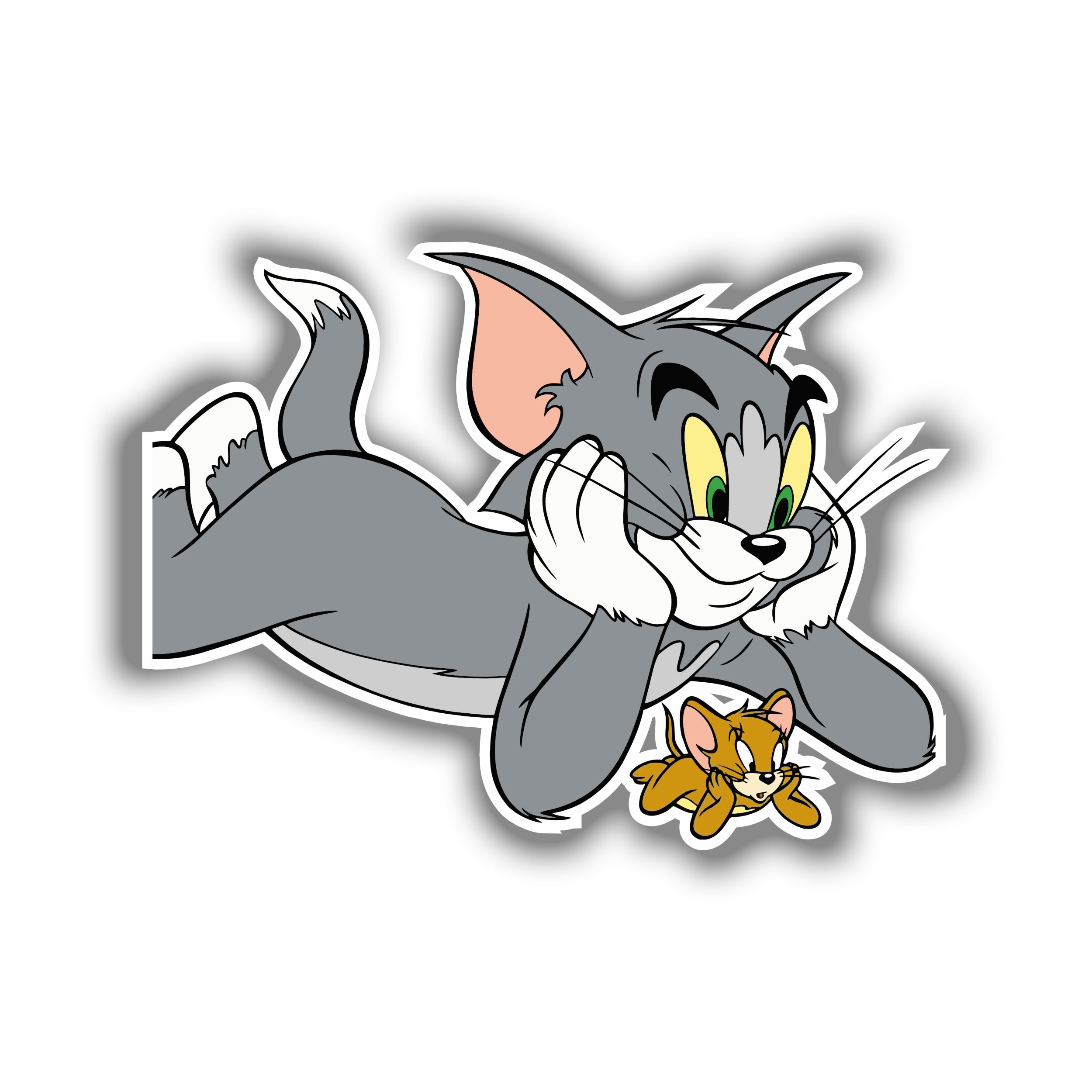 Tom and Jerry - Full Color Vinyl Sticker - Custom Size