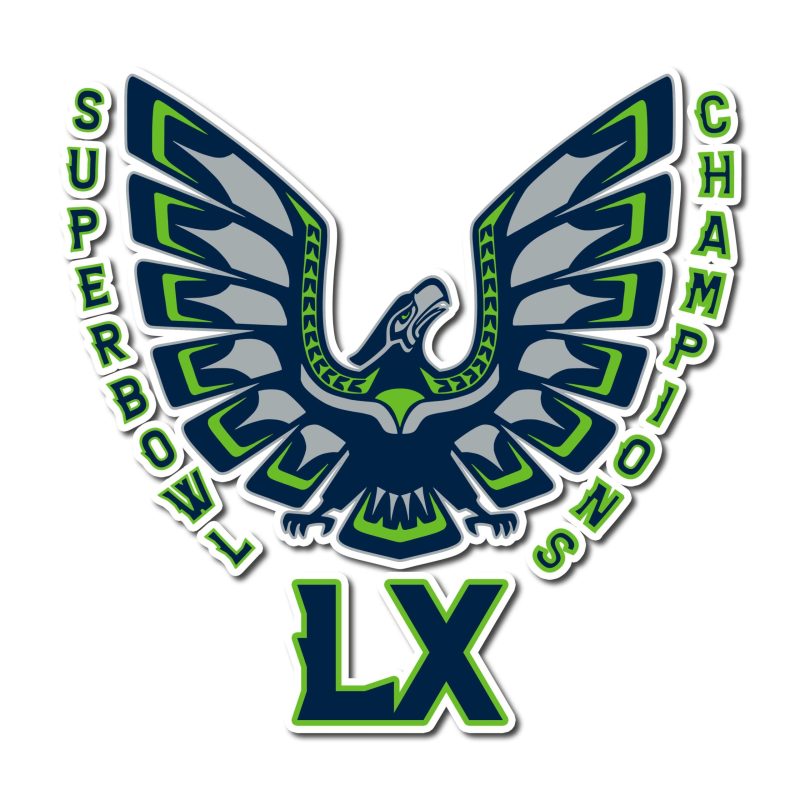 Seattle Seahawks - Super Bowl LX - Iron On - Custom Size
