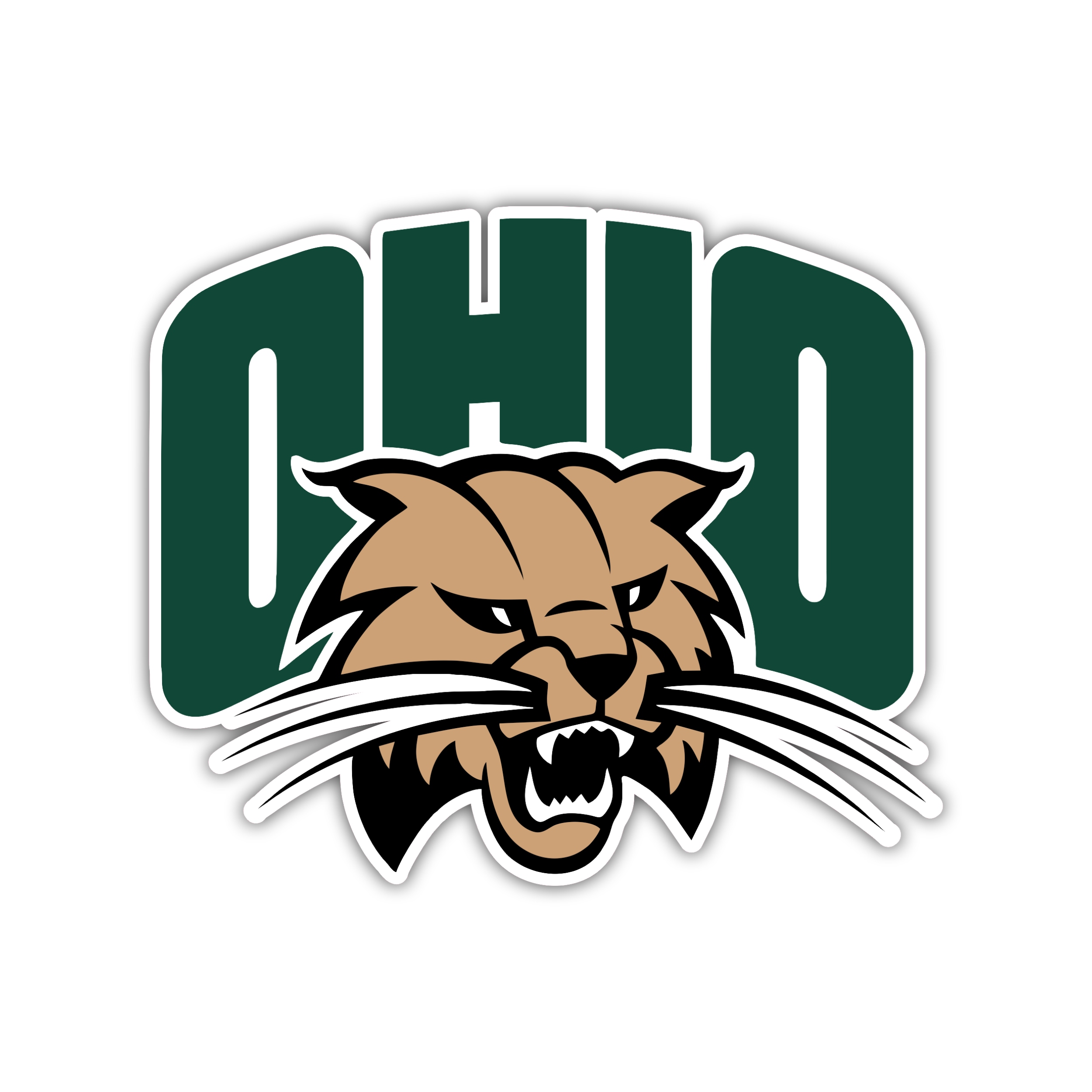 Ohio University Bobcats - Full Color Vinyl Sticker – Custom Size