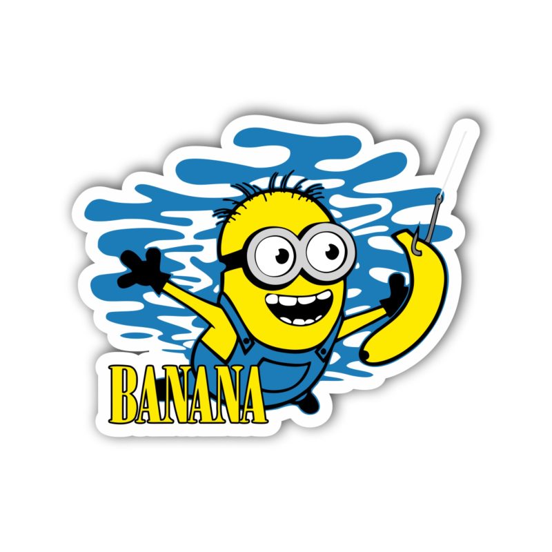 Despicable Me - Banana (Nirvana) Album Cover - Full Color Vinyl Sticker - Custom Size